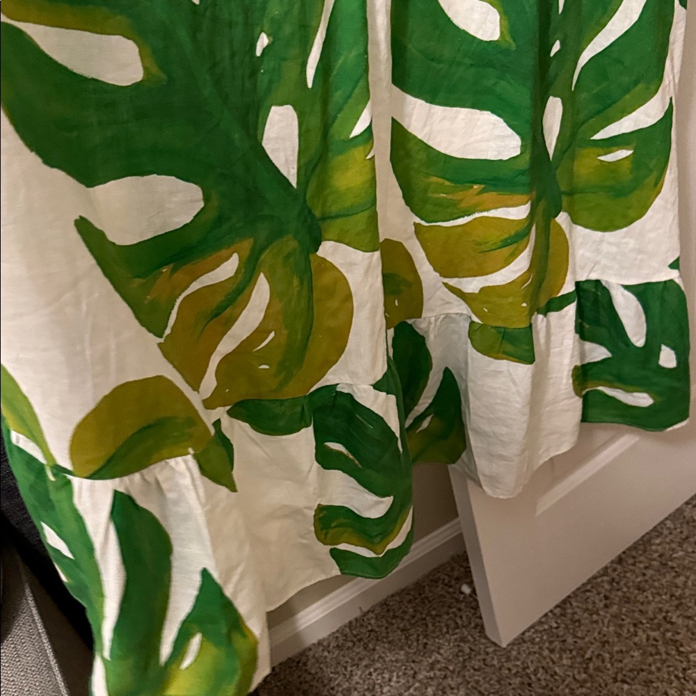Green and White Maxi Dress Farm Rio - Picture 6 of 8